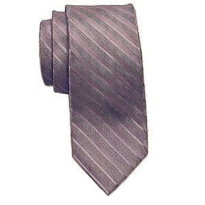 Michael Kors - Silk Silver Bar-Striped Tie - Metallic